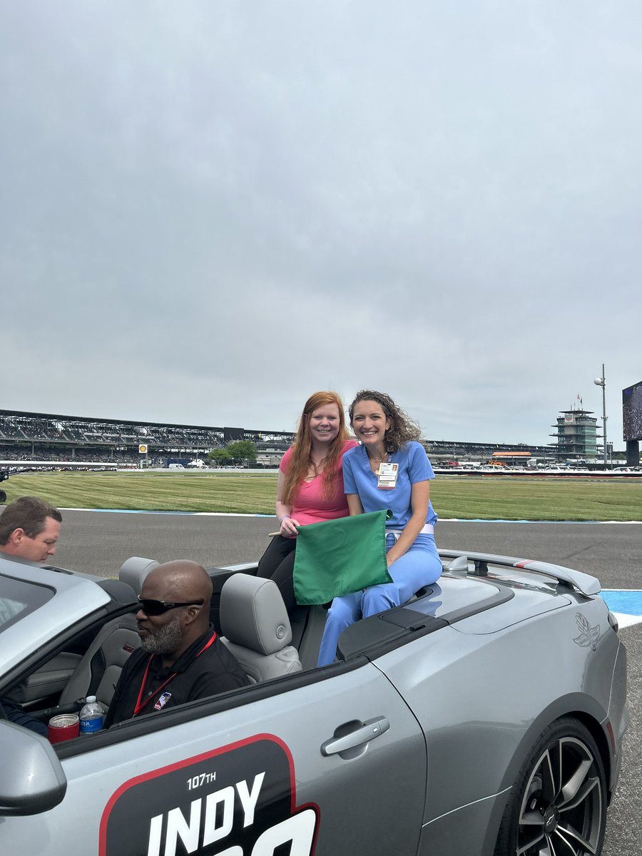 IMS's tweet photo. Last stop for the #GreenFlagRelay is the 107th Running of the Indianapolis 500.

The official green flag was delivered by @IU_Health. 

Who is ready for the #Indy500? https://t.co/A6FmwH6dI2