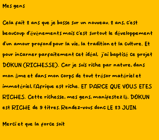 aimnoumhar's tweet photo. On y est. Rendez-vous ☘️☘️☘️ 23/06/2023
Merci et que la force soit #Dokun https://t.co/usGSOU8v0m