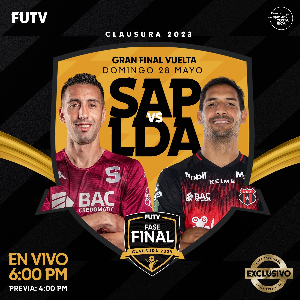 FUTVCR's tweet photo. 🏆 | Clausura 2023 / Gran Final Vuelta
🆚 | Saprissa vs Alajuelense
🏟 | Ricardo Saprissa
⏰ | 6:00 pm
📺 | FUTV
#FINALESxFUTV 😉 https://t.co/BhSwjvT8HN