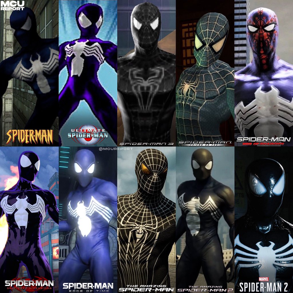 RT @REAL_EARTH_9811: Symbiote suit designs in Spider-Man games https://t.co/lpM65nRJCl