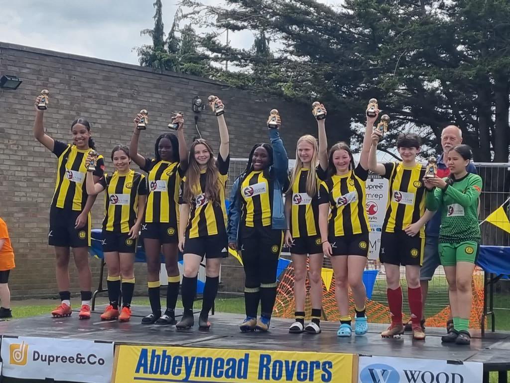 CityofGlosWFC's tweet image. Well done to our U15s who won the Abbeymead tournament today🏆

A fantastic performance from the girls. 

The team are also looking for new players for next season ⚽️