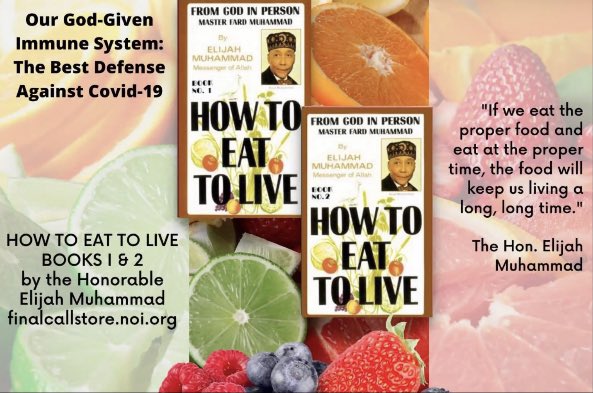PiercingStar19's tweet image. "Eat to live and not to die." #ElijahSpeaks #NOI #HowtoEattoLive