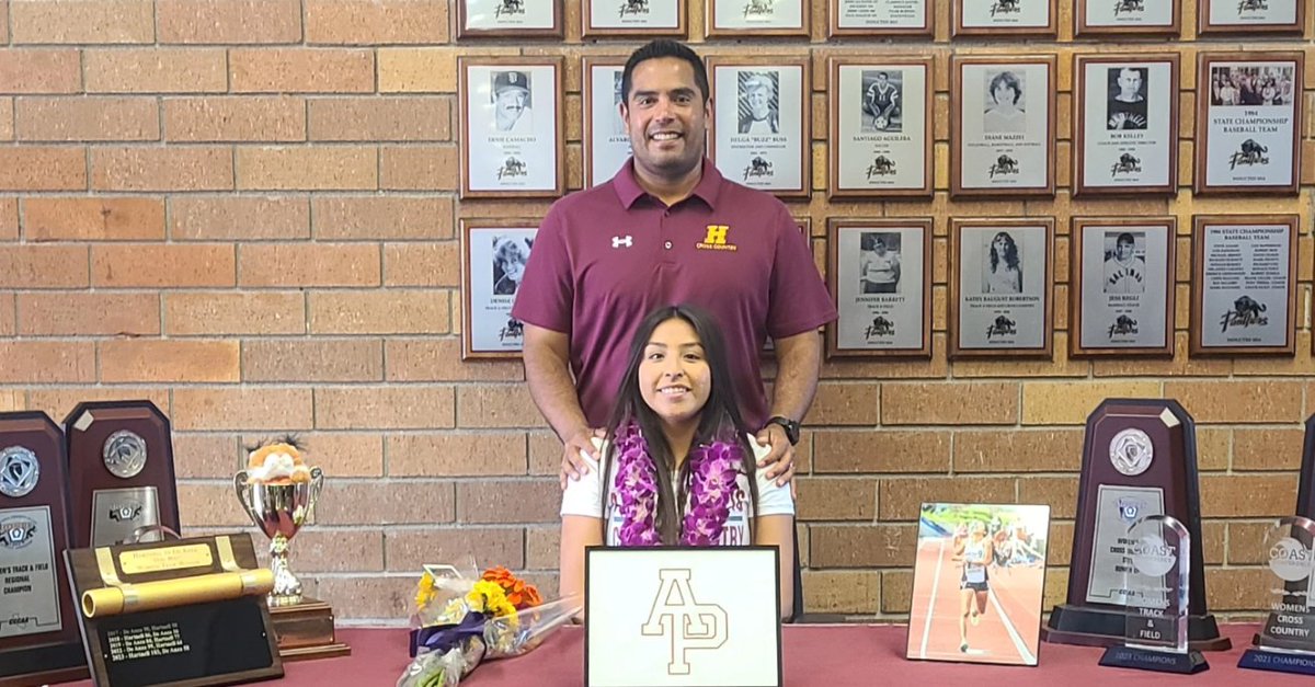 CollegeTf's tweet photo. Sofia Camacho (North Salinas) accepts a scholarship to run for Azusa Pacific University next fall. Sofia finishes Hartnell as one of the most decorated female distance runners in program history!
@JohnJDevine 
@HartnellAthletc 
@CoastConferenc1 
@nshssports 
@HartnellCollege https://t.co/jJJPeOPvNA