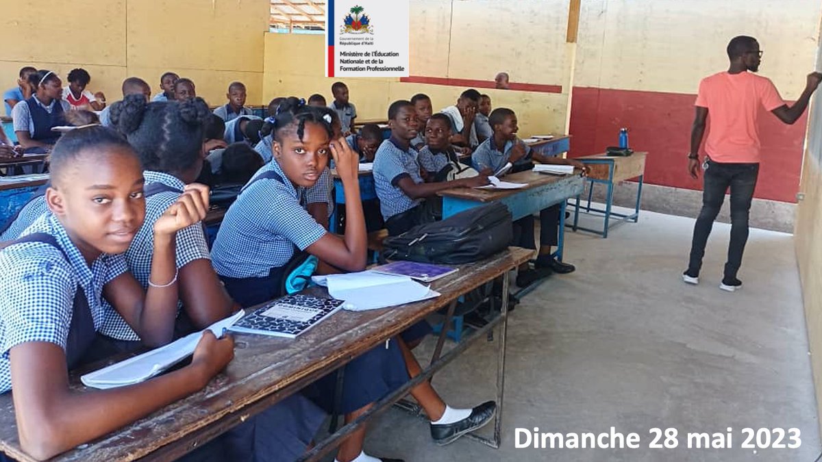 Compensation des pertes d'apprentissage pour + de 300,000 élèves de 9è AF et Bacc (S4). Cours en présentiel et/ou à distance via la radiotélévision éducative et des contenus hors ligne et/ou en ligne. 2500 enseignants mobilisés. Partenaires:  <a href="/EduCannotWait/">Education Cannot Wait</a> <a href="/UNICEFHaiti/">UNICEF Haiti</a> <a href="/the_IDB/">Inter-American Development Bank</a>.