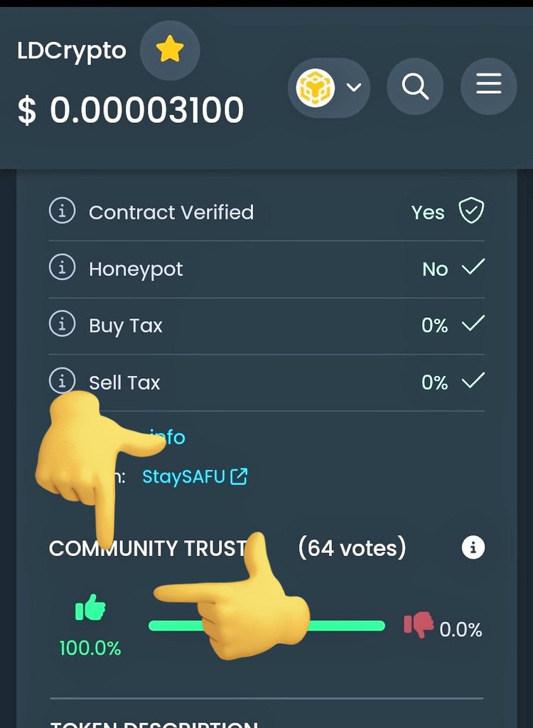 LikeDislikeCryp's tweet photo. LETS DO A VOTE AND CLICK WATCHLIST ⭐️ 

For supporting our lovely TOKEN
#Ldcrypto 
Link here : 

https://t.co/vPNEA266Qy

#VoteYes #Ldcrypto #likedislikecrypto #Binance https://t.co/0iedNahzL0