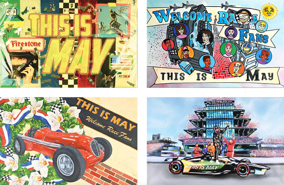 Welcome, race fans! Check out the art curated by @artscouncilindy and learn about the artists celebrating the Indy 500: welcomeracefansindy.org/artwork/106th-… #ThisIsMay #Indy500