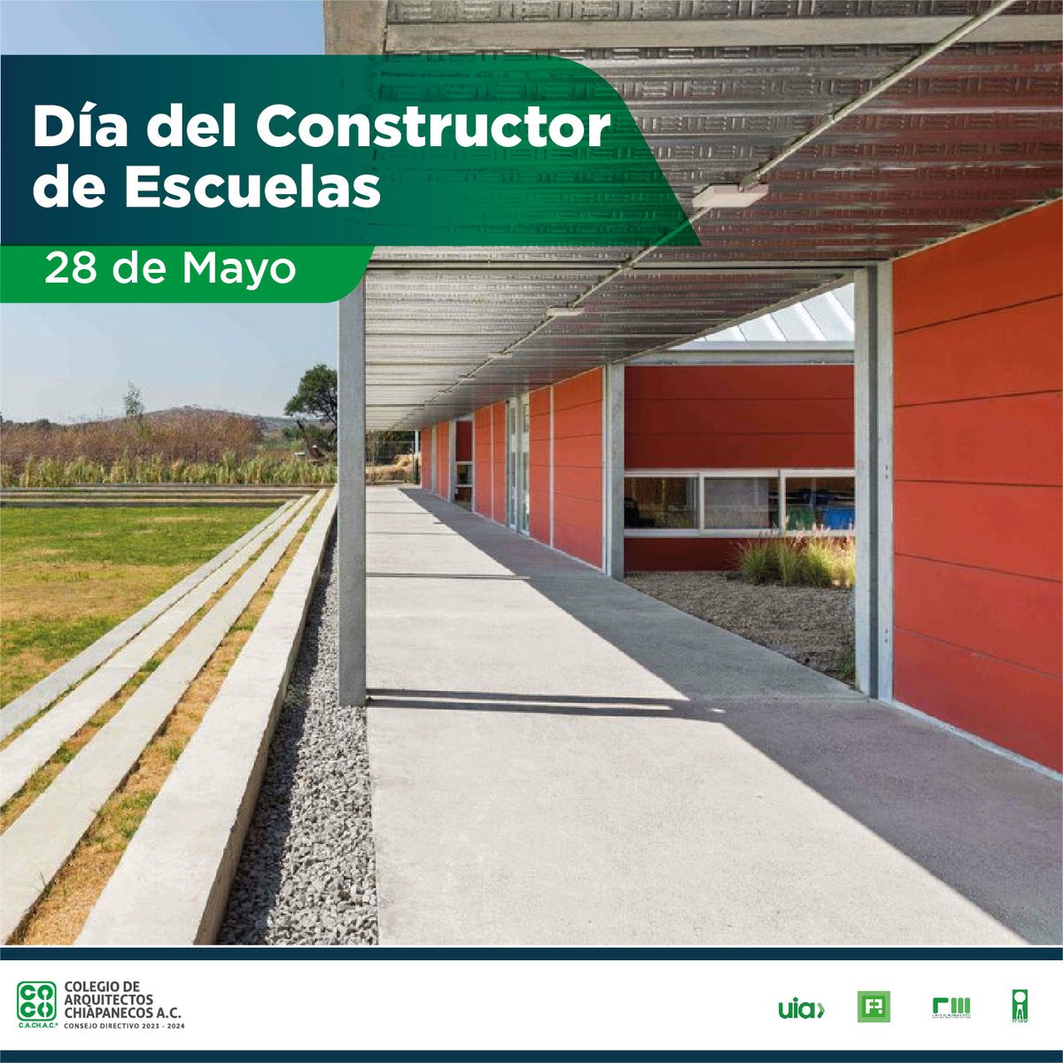 SoyCACHAC's tweet photo. ¡Feliz Día del Constructor de Escuelas!
Reconocemos la importante labor que realizan en favor de la educación en #Chiapas.
#CACHAC
#LaUnidadNosFortalece https://t.co/rptyw1tixr