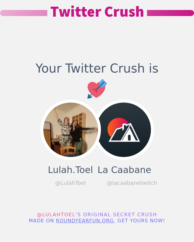 LulahToel's tweet photo. Mon Crush sur Twitter est: @lacaabanetwitch

➡️ https://t.co/bomffHNzRO https://t.co/ubF3ZdQBdi