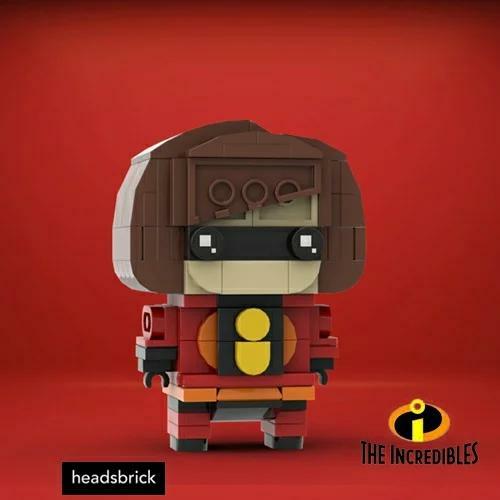 The #Incredibles characters with #Lego #BrickHeadz Design 