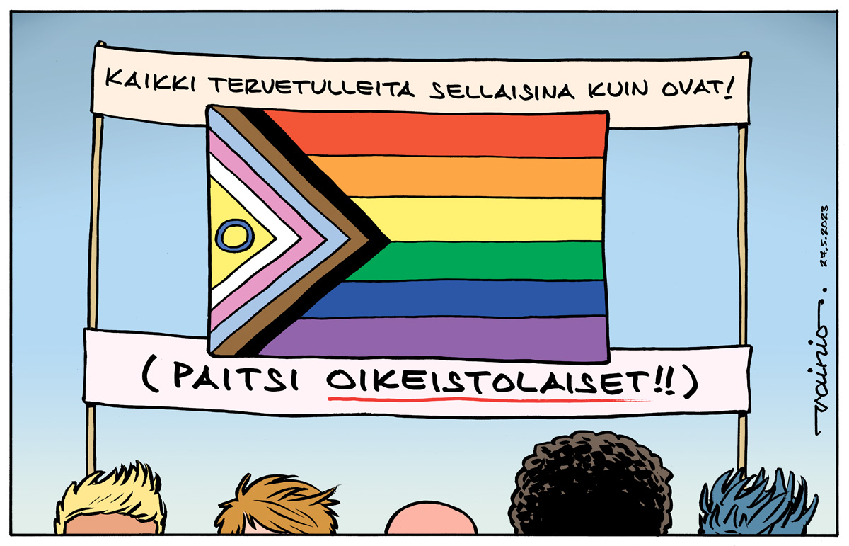 Kaikenlaiset ihmiset – PAITSI...
Vantaan Sanomat, Länsiväylä 27.5.2023. #helsinkipride