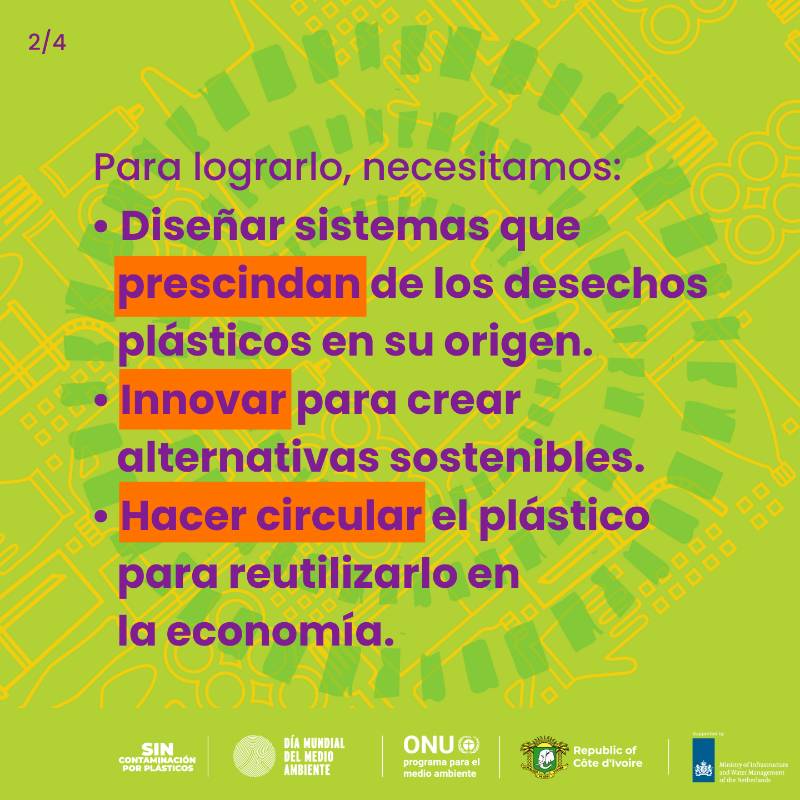 unep_espanol's tweet photo. El reciclaje por sí solo no basta para lograr un 🌎 #SinContaminaciónPorPlásticos. 

Es crucial crear una economía circular del plástico para frenar la triple crisis planetaria y mejorar la vida de todas las personas en todas partes.

5 de junio #DíaMundialDelMedioAmbiente