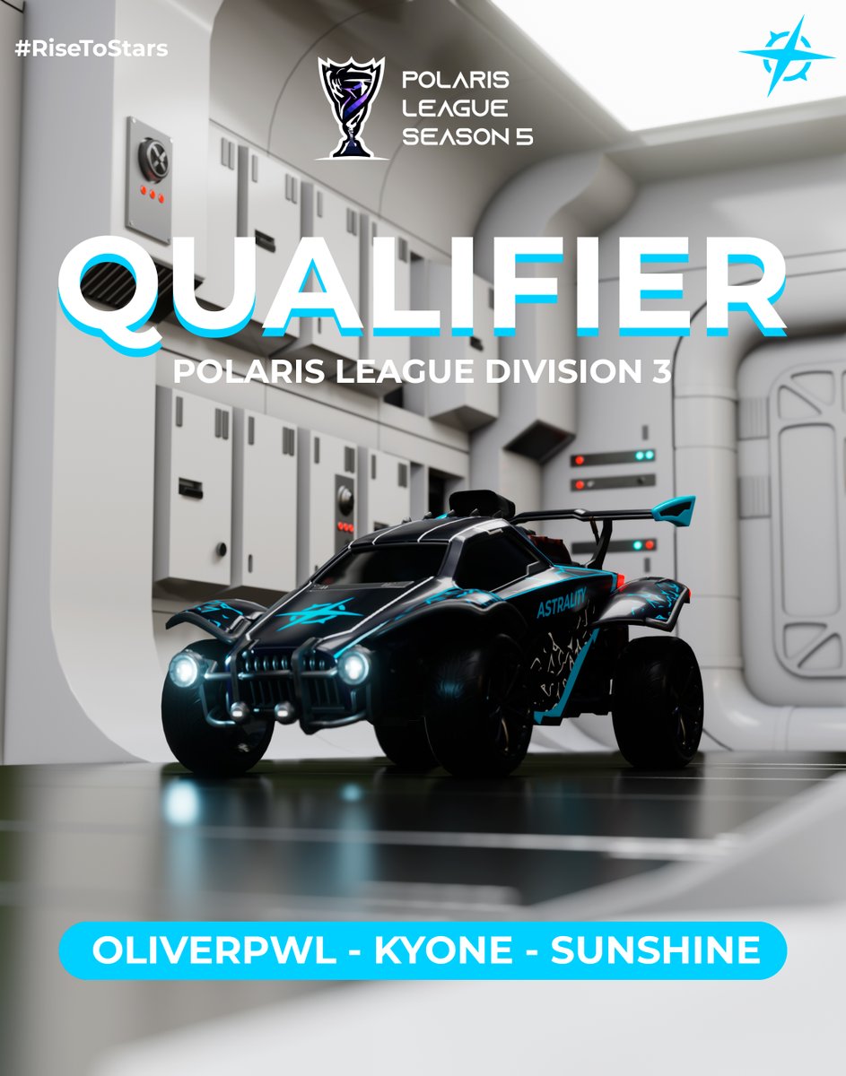 Anunciamos la squad que nos representará en los clasificatorios de la <a href="/PolarisLeague/">Polaris League</a> 🚨

👔 <a href="/caarmoonaaa1/">caarmoonaaa</a> 

🚗 <a href="/oliver_pwl/">oliver</a> 
🚗 <a href="/KyoneRL/">Kyone</a> 
🚗 @SunshineGG_ 

Esperamos teneros una buena temporada. A por todas! 💪🔥

#RiseToStars