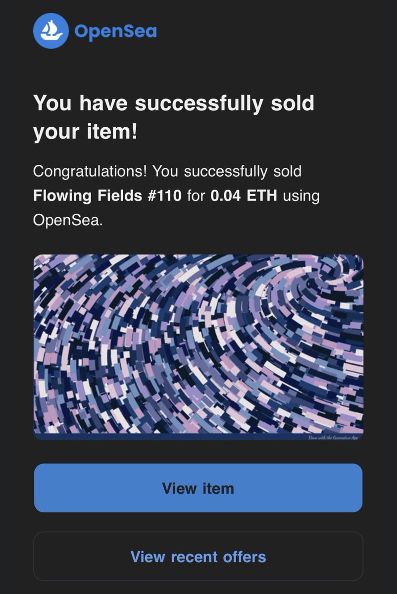 My first sale ! 🎨🤖🎉