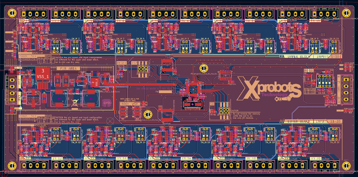 venenodcuba's tweet photo. Expansion card with 20 analog inputs🥰, using an @ST_World , designed in @kicad_pcb and manufactured by @JLCPCB. Words are unnecessary, this team is on another level.
#stm32 #kicad #jlcpcb #pcbart #pcbdesing https://t.co/YMseD9PQNz