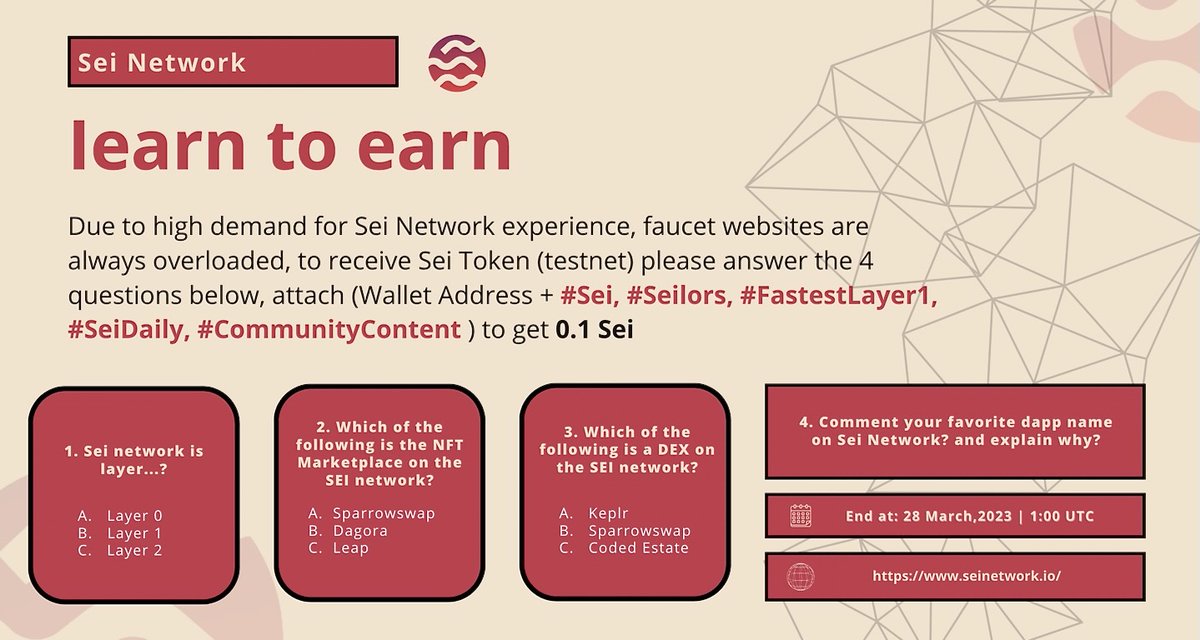 mayg_ng's tweet photo. Join the Mini Game to get more Sei tokens (testnet) - (only for the first 30 participants)🛥

@SeiNetwork #Sei #Seilors #FastestLayer1 https://t.co/x4AAci5qSI