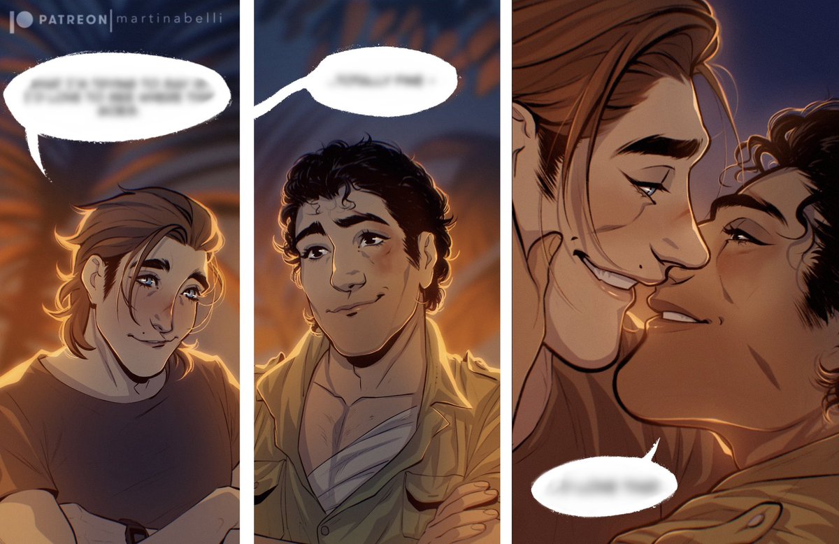 Some panels from two veeery self indulgent pages of my Brandon and <a href="/GiotheOdd_one/">𝚐𝚒𝚘𝚛𝚐𝚒𝚊 𝚘𝚍𝚍_𓂀</a>’s oc Rani.

Promised myself I’d dedicate this year to develop our TTRPG characters, even thought time’s always a little short, that’s what I’m mostly focusing on over on P*treon when work allows it!
