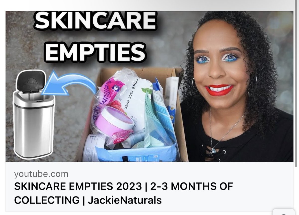 🚨NEW VIDEO🚨SKINCARE EMPTIES 2023 | LET’S TALK TRASH!!! CHECK IT OUT NOW TO SEE MY FAVES & FAILS👆🏼👆🏼👆🏼 

WATCH NOW: youtu.be/vFzmVt-HcRU

#empties #skincareempties #skincare #letstalktrash #youtuber #fyp #foryou #jackienaturals