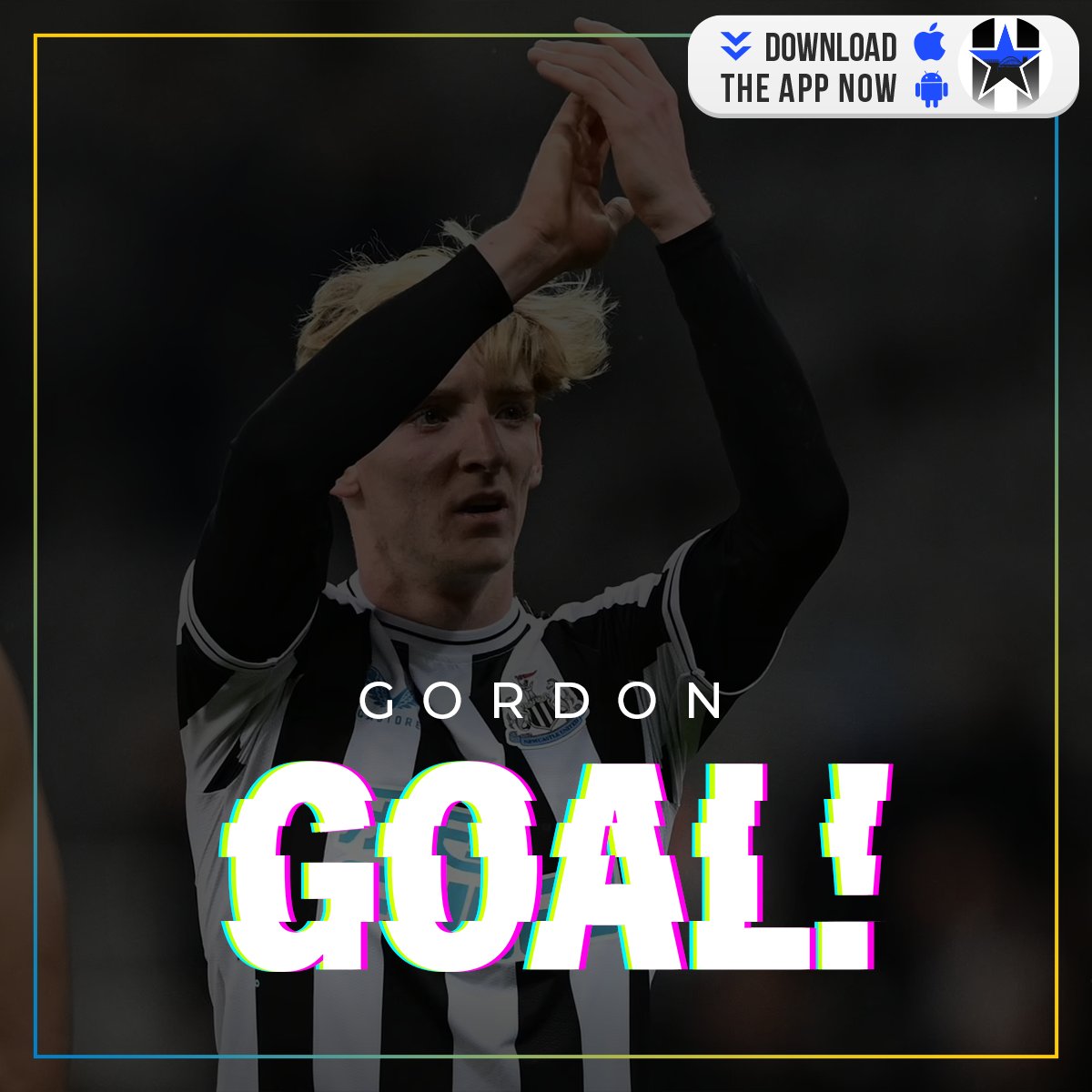 Anthony Gordon gets his first goal for #NUFC 🖤🤍