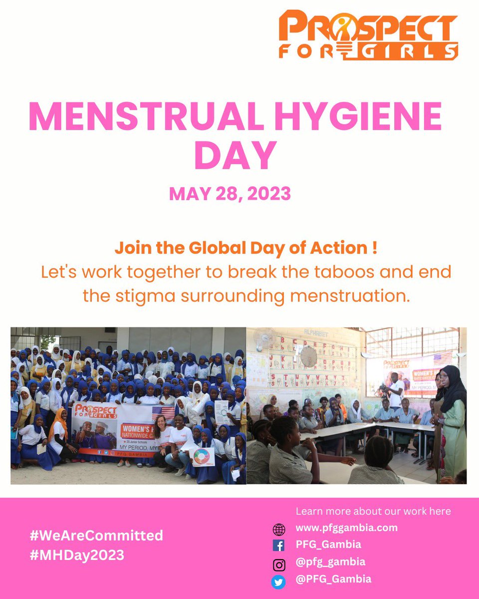 How are you taking #action to end the stigma around #menstruation ? 
We join the world in commemorating #MHDay2023 #takeaction #wearecommitted