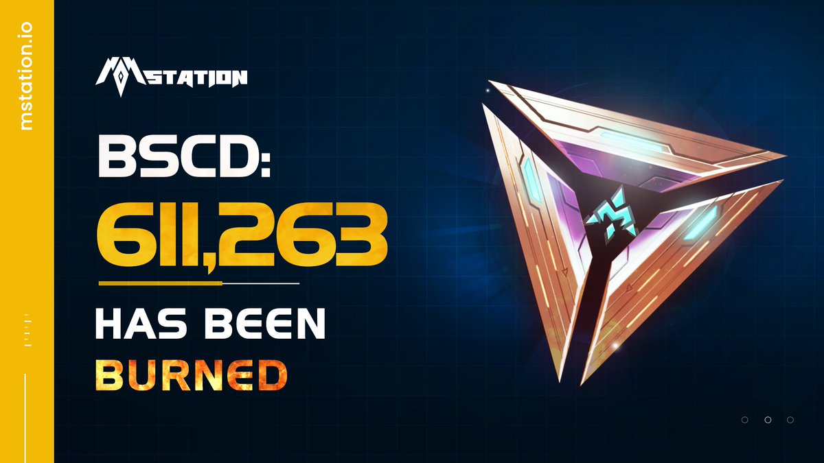 🔥 611,263 $BSCD HAS BEEN BURNED 🔥

🔥 Now the total supply is: 63,888,046 BSCD.

⏩Detail: t.me/mstation_offic…
#BSCS #MStation