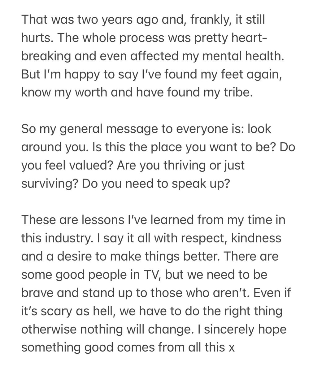 Lots of journalists have been contacting me this weekend enquiring about this, so I think it’s only right that I clarify things. There is so much more I could say, but for now I hope my concerns will finally be taken seriously, and something good comes from all this… 🤎