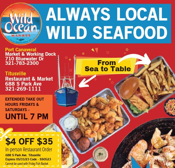 Hungry? Wild Ocean Market in Titusville & Port has  delicious Seafood, Hot & Ready! Extended Hours, Hot Food, & Always Local! #WildOcean #LocalSeafood #Market #HotFood #Port #Titusville #Shrimp #Oysters #Clams #CallToday #SavingsSafari #DirectGraphix #Advertising #WeGetResults