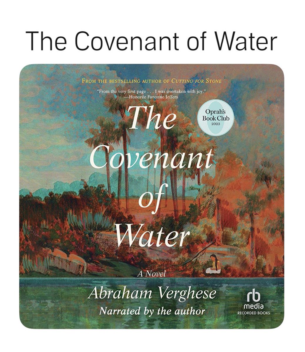 gradydoctor's tweet photo. *places palm on chest*
Y’all. I cannot say enough about this beautiful literary masterpiece “The Covenant of Water” by @abe_verghese. The words are simply sublime. . . like a feast for the soul. But hearing him narrate it HIMSELF? Just wow.
This is a must read and LISTEN.📚👍🏽 https://t.co/326cejuQpe