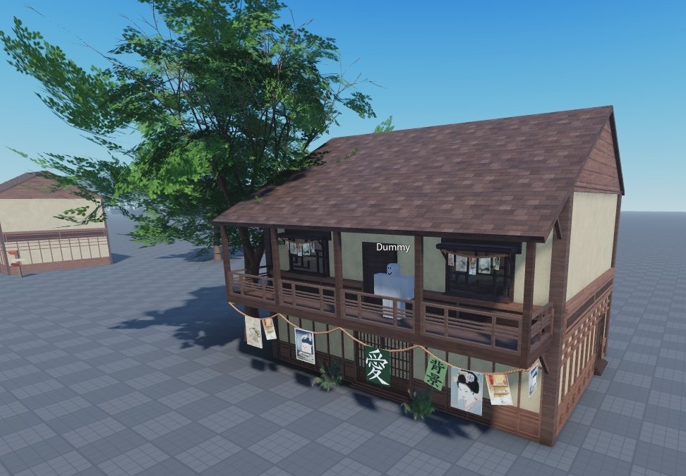 Another japanese style house lol. #robloxdev #roblox #robloxdevs #japanesearchitecture #japanese #robloxbuild