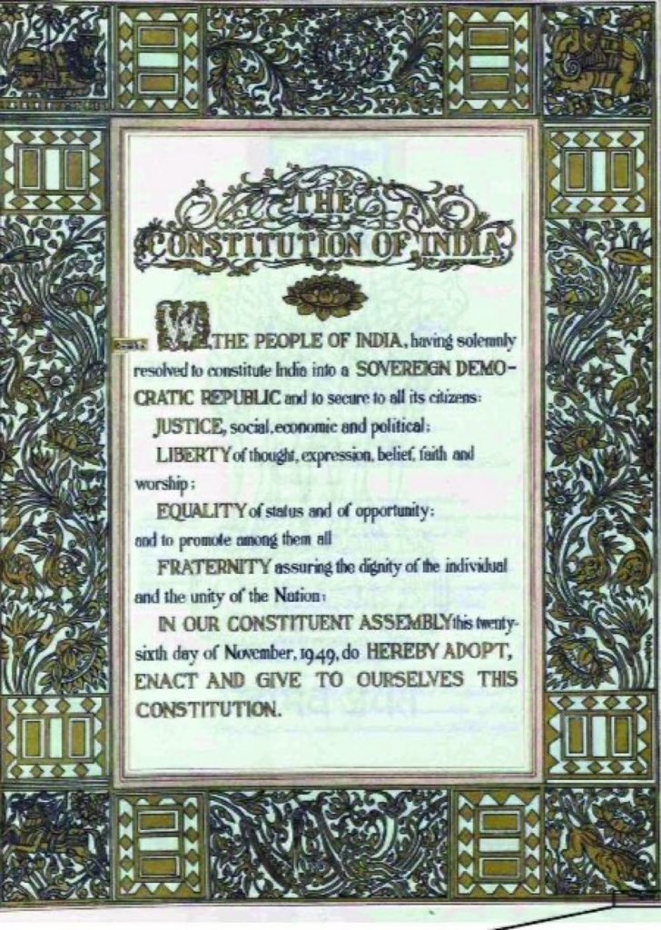 @menakadoshi This is our original #Constitution! Not the modified one! We stand by the original one which it’s creator #BabasahebAmbedkar had in mind!