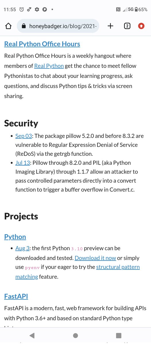 WallyOwi30's tweet image. Favorite python news website? This one has some conferences and stuff
honeybadger.io/blog/2021-q3-p…
#pythonnews #codingnews #pythondevelopment