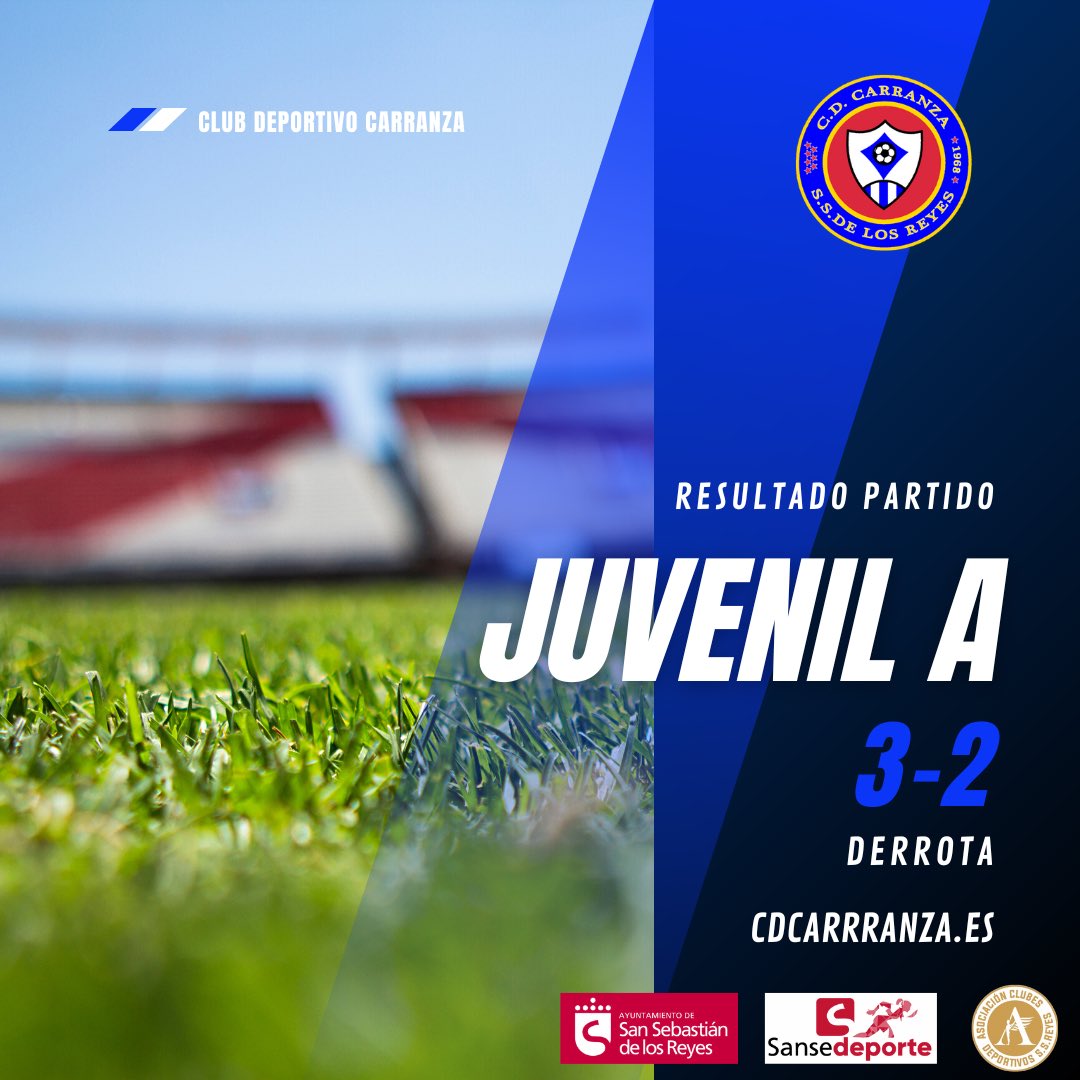 🔵⚪🔵⚪🔵⚪🔵
RESULTADO PARTIDO:
Juvenil A 

RIVAL
<a href="/CelticCastilla/">Celtic Castilla C.F.</a> 

RESULTADO:
3-2❌

GOLES:
Adrian⚽️
Hugo⚽️

#crecemoscontigo💙 
🔵⚪🔵⚪🔵⚪🔵