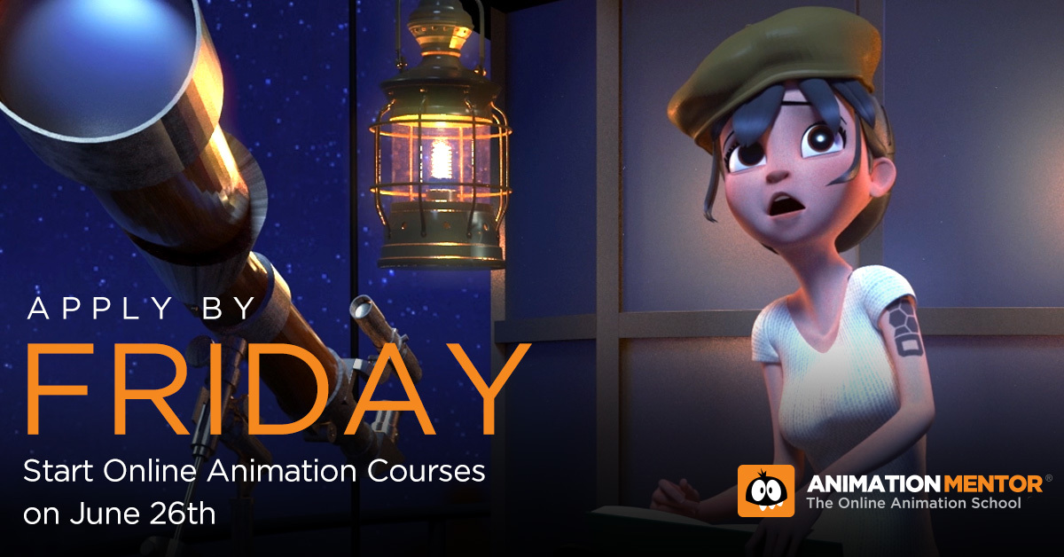 AnimationMentor's tweet image. 📣 Apply by Friday and start your journey to becoming an animator this Summer!
Learn more or apply today →bit.ly/3Dwz1WG
#animationschool #animationclasses #animationstudy