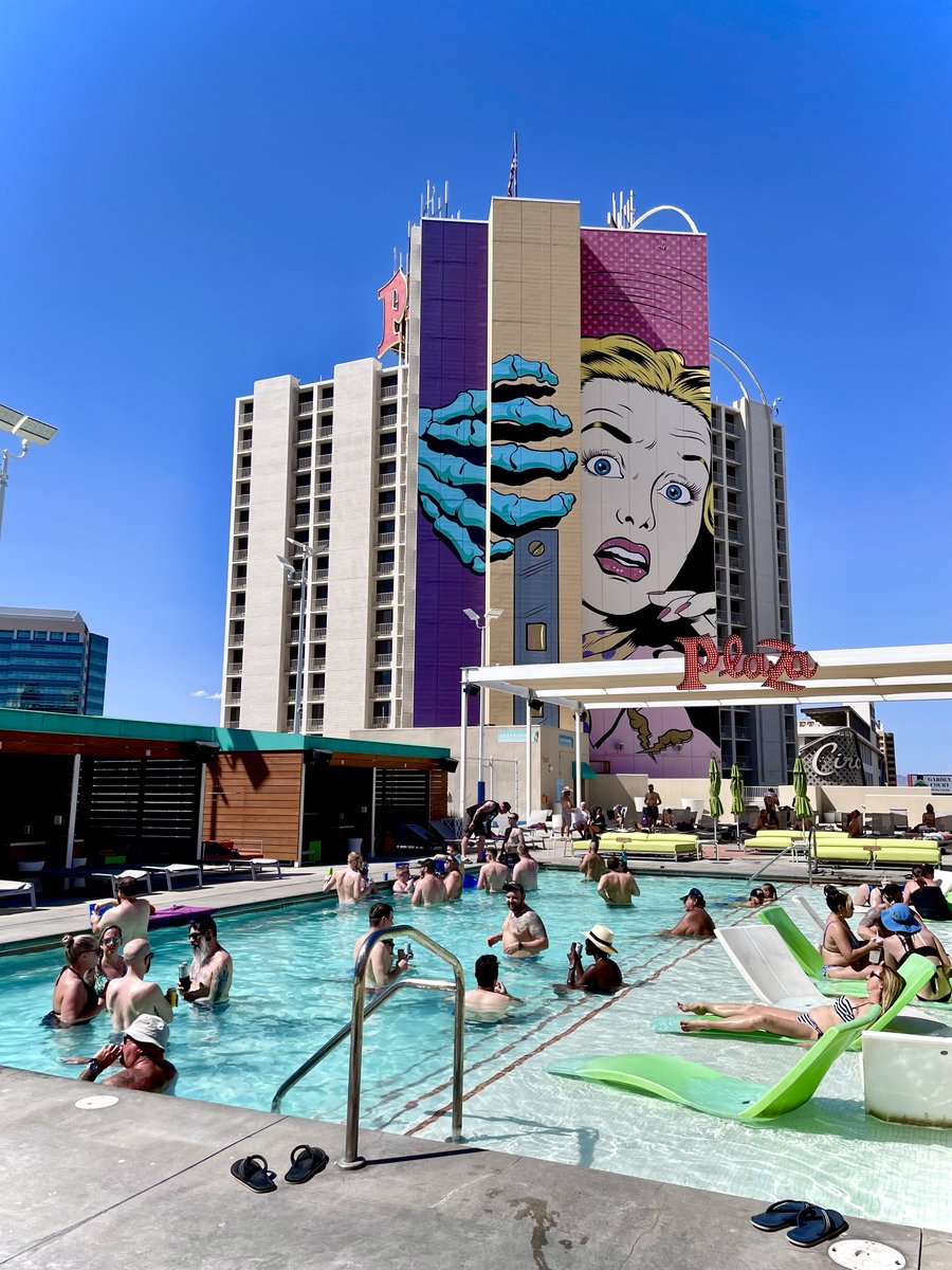 Start your summer poolside at the Plaza! ✨☀️

ow.ly/FhXw50OyiFx
#PlazaLV #Vegas #DTLV #FremontStreet #OnlyVegas #Downforanythingdtlv #pool #summer