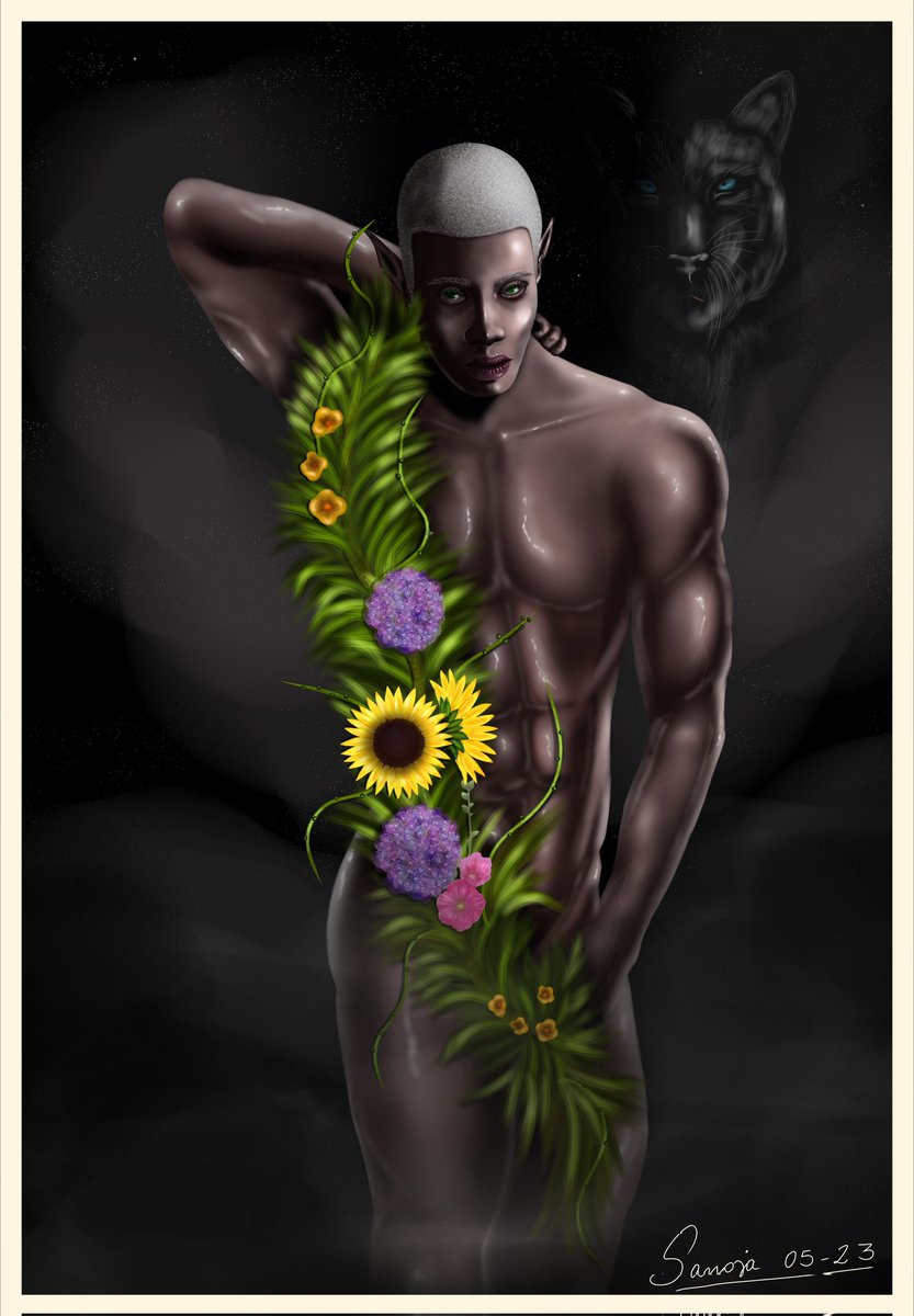 Una obra Inspirada en los orígenes del hombre un Adán sin la manzana pero con el recuerdo de su conexión con su Origen, Pachamama. Disponible en
 <a href="/minteonft/">Minteo</a> minteo.com/token/9c44cee5…
#cryptocurrency #NFTCommunity #digitalpainting