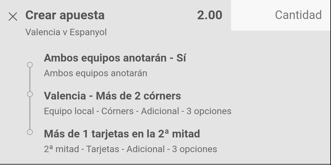 🆕Pick! 

⚽ @valenciacf 🆚 @RCDEspanyol
🏟️ Mestalla
📅28/05/23🕒19:00
🧐Destacado: nadie que perder por lo que nos decantamos por el ambos marcan.

❤️¿Te subes a la Sultaneta?
💬Deja tus #apuestas en los comentarios.
🍀¡A por el verde!
#ValenciaRCDEspanyol