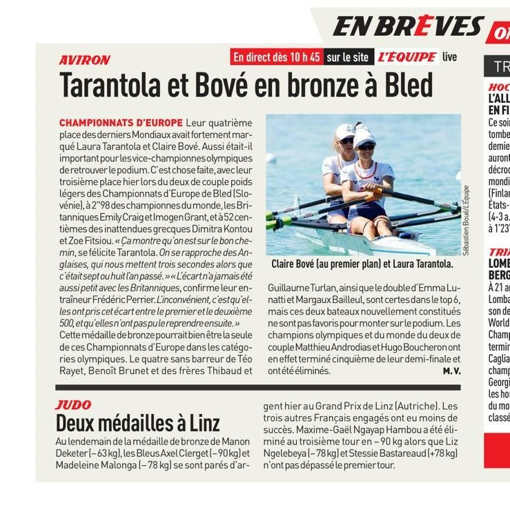 Bronzées aux Euroooopes avec Claire  🥉👯‍♀️ 🙃

Tellement génial de retrouver le chemin du podium 🎉

Merci à mes incroyables partenaires ❤️
<a href="/SNCFVoyageurs/">SNCF Voyageurs</a>  <a href="/BanquePopAura/">Banque Populaire Auvergne Rhône Alpes</a> <a href="/Decathlon/">Decathlon</a> <a href="/airliquidegroup/">Air Liquide Group</a> <a href="/allianzfrance/">Allianz France</a> <a href="/lpa_mobilites/">LPA Mobilités</a>  <a href="/TessiGroupe/">Tessi</a> <a href="/ReseauCitiz/">Réseau Citiz</a>