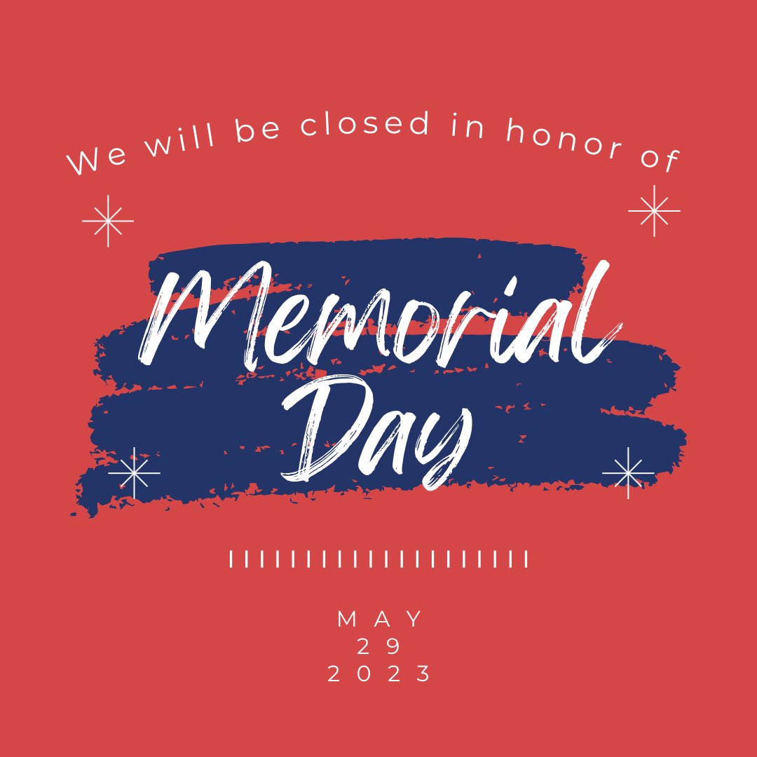 RadianceTanKy's tweet photo. We will be closed Monday, May 29th, 2023 in honor of Memorial Day! 
We will see you all Tuesday morning at 10 AM ☀️ https://t.co/5djSpMuPRp