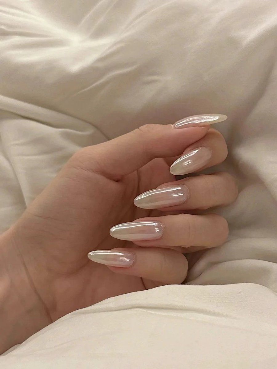 Buy Pearl White Press on Nails, Milky White Nails, Gel Nails Online in  India - Etsy