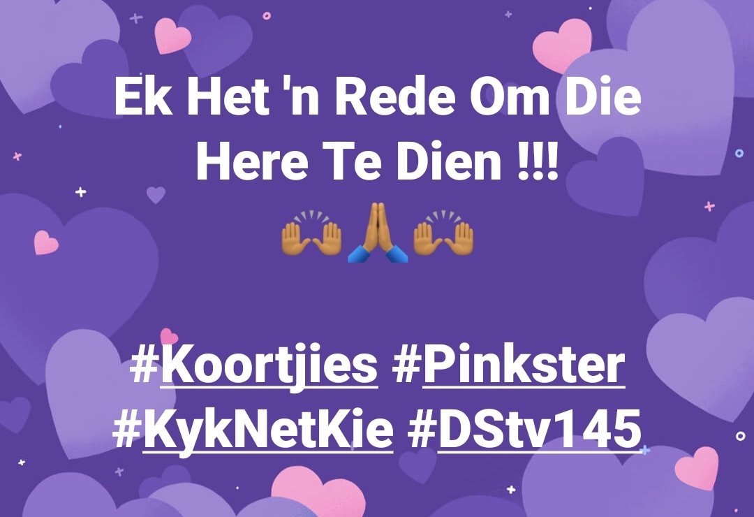 CharlieJ1213's tweet photo. @jonathanrubain @ChadleighGowar
@Lonties @RickySchroeder9 @kykNETkie @dstv

#Koortjies #Pinkster #KykNetKie #DStv145 https://t.co/va27oyXAYl