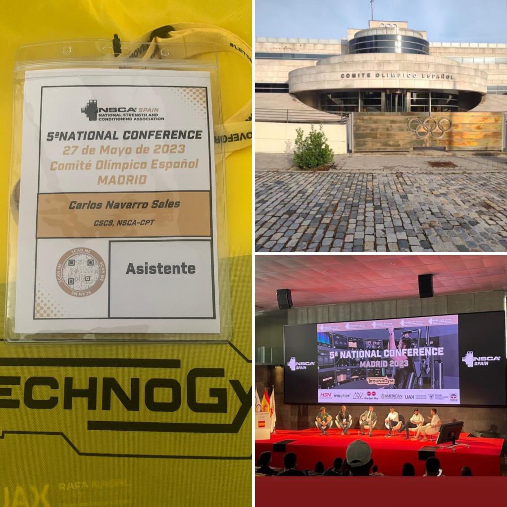 Se terminó un fin de semana de actualización en el entrenamiento de fuerza gracias a la @NSCASpain. Muy buen formato de Congreso y grandes oportunidades de conocer investigadores en el campo de juego!
