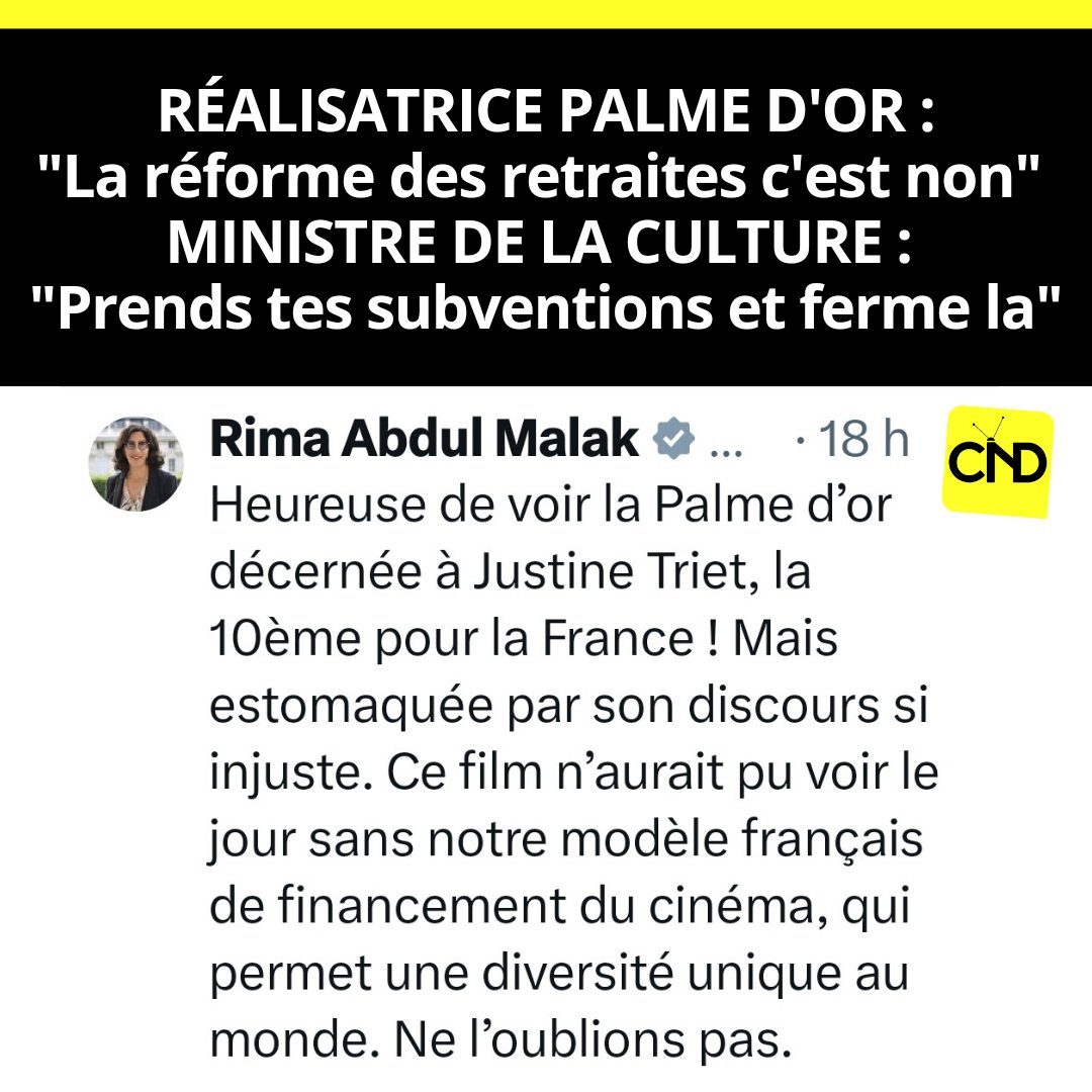 CerveauxNon's tweet image. #Cannes2023 #NonALaReformeDesRetraites