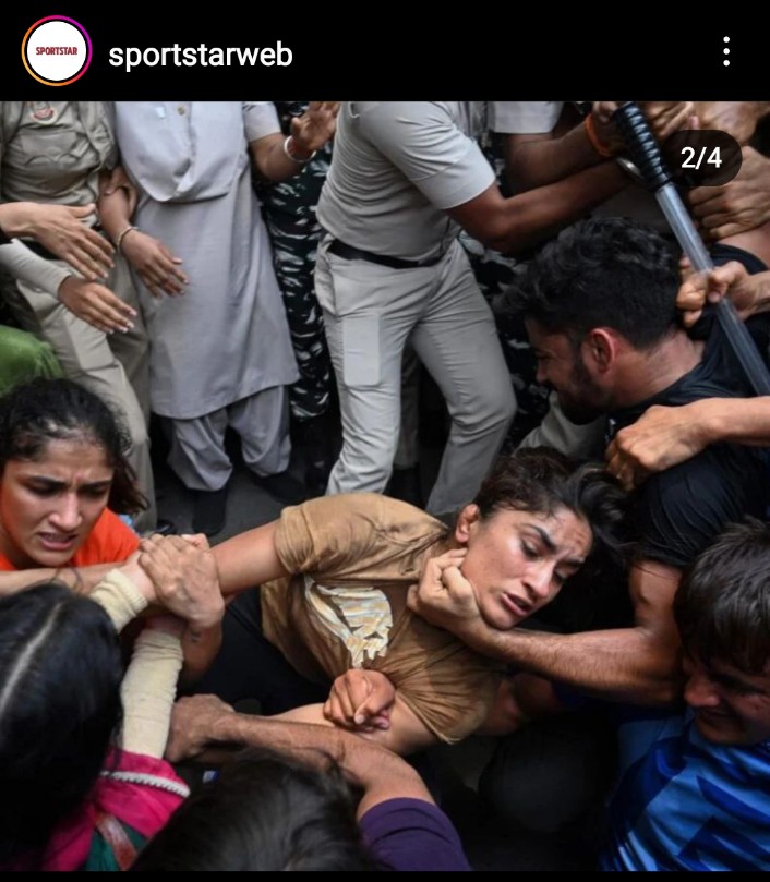 Gufran_tutor's tweet photo. Too much democracy... 
😔😔😔
#WrestlerProtest
#IStandWithMyChampions https://t.co/NTk1f6hQqk