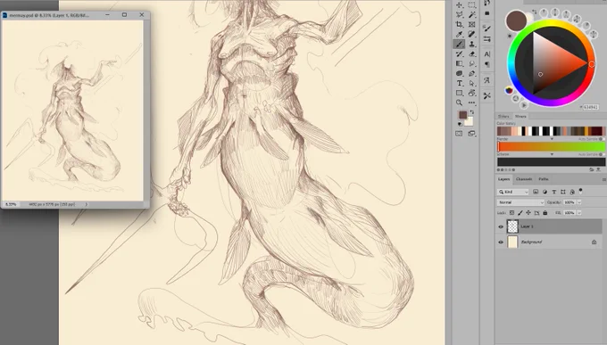 playing around with my single #mermay entry this year  WIP