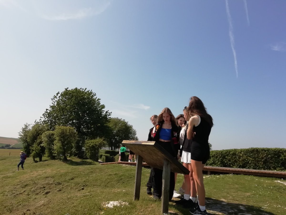 Tranby_History's tweet photo. Lochnagar Crater. The result of a landmine detonation on the first day of the Battle of the Somme. #battlefields2023 @Tranby_school https://t.co/TBdxqTtNwJ