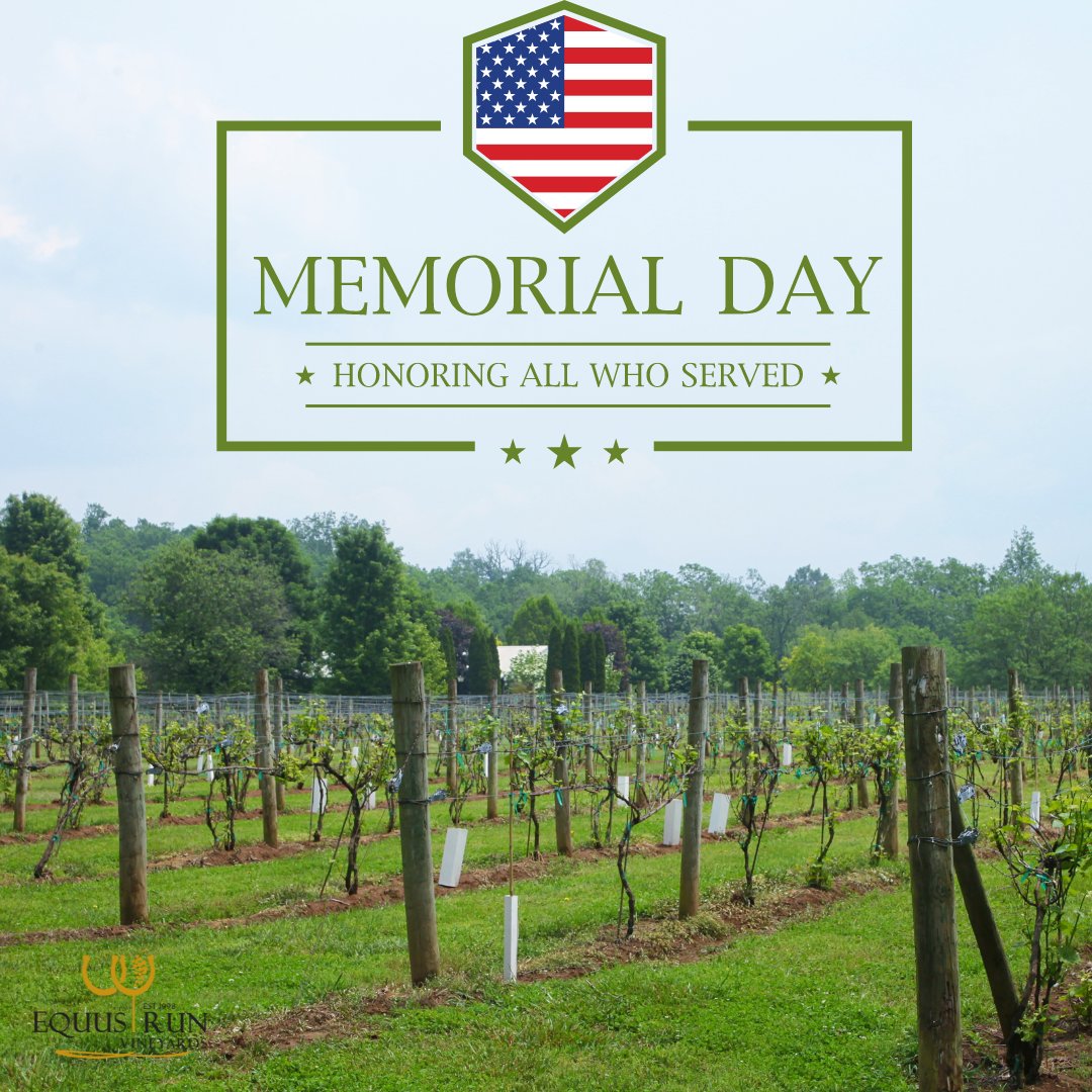 Happy Memorial Day Weekend! Bedford Band is here today for "Tunes in the Vines" from 2:00-4:30. 

Remember, the tasting room is open from 12:00-5:00, too!

#EquusRunVineyards #Happy25thEquusRun #Vino #Wine #WineClub #WoodfordCounty