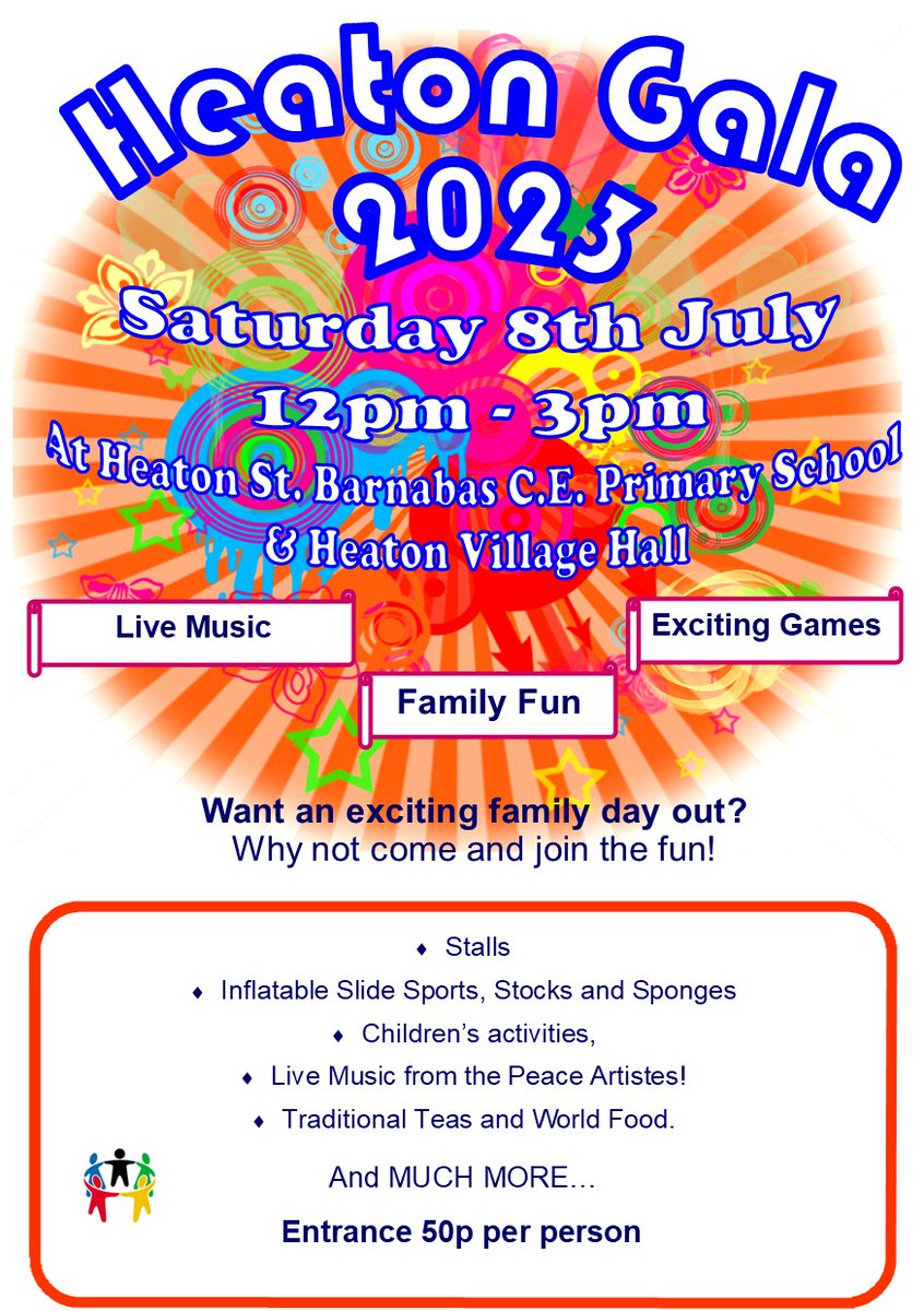 On Saturday 8th July 2023, Heaton Gala 2023, returns from 12pm till 3pm at Heaton St. Barnabas C.E Primary School and Heaton Village Hall. @Bfdcathedral @toby_howarth @polly_speight @liambeadle @SChads @chrischorlton @AndyJolley1 @bcbradio @Bradford_TandA @LeedsCofE @BCBNews