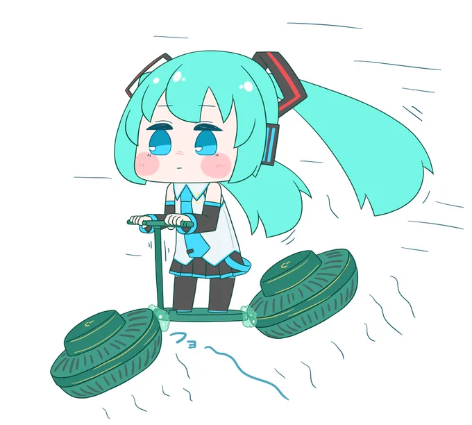 今日も一日  ずっとこの移動手段 #初音ミク