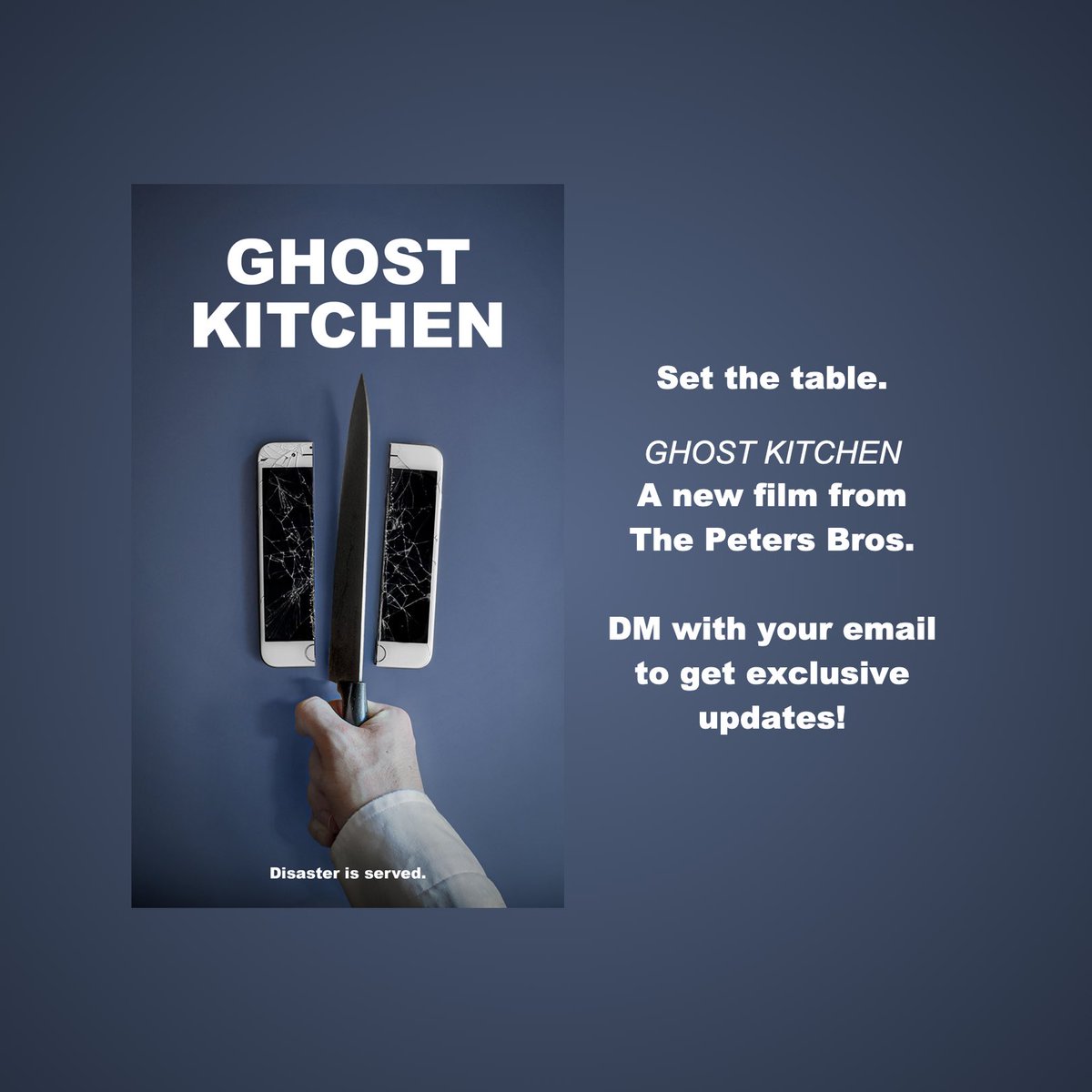 ThePetersBros's tweet photo. Your order is ready…
Follow @Disaster_Served and DM us your email to receive exclusive updates!
#shortfilm #poster #teaser #filmmaker #indiefilm https://t.co/xVe2KQqjcq