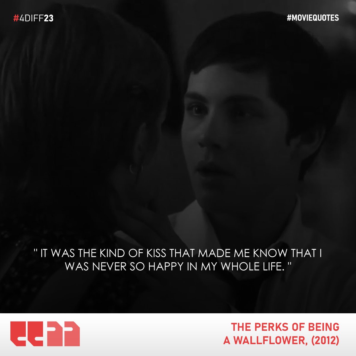 'It was the kind of kiss that made me know that I was never so happy in my whole life.' - The Perks of Being a Wallflower(2012)

#PerksofBeingaWallflower #fdiff #LoganLerman #EmmaWatson #EzraMiller