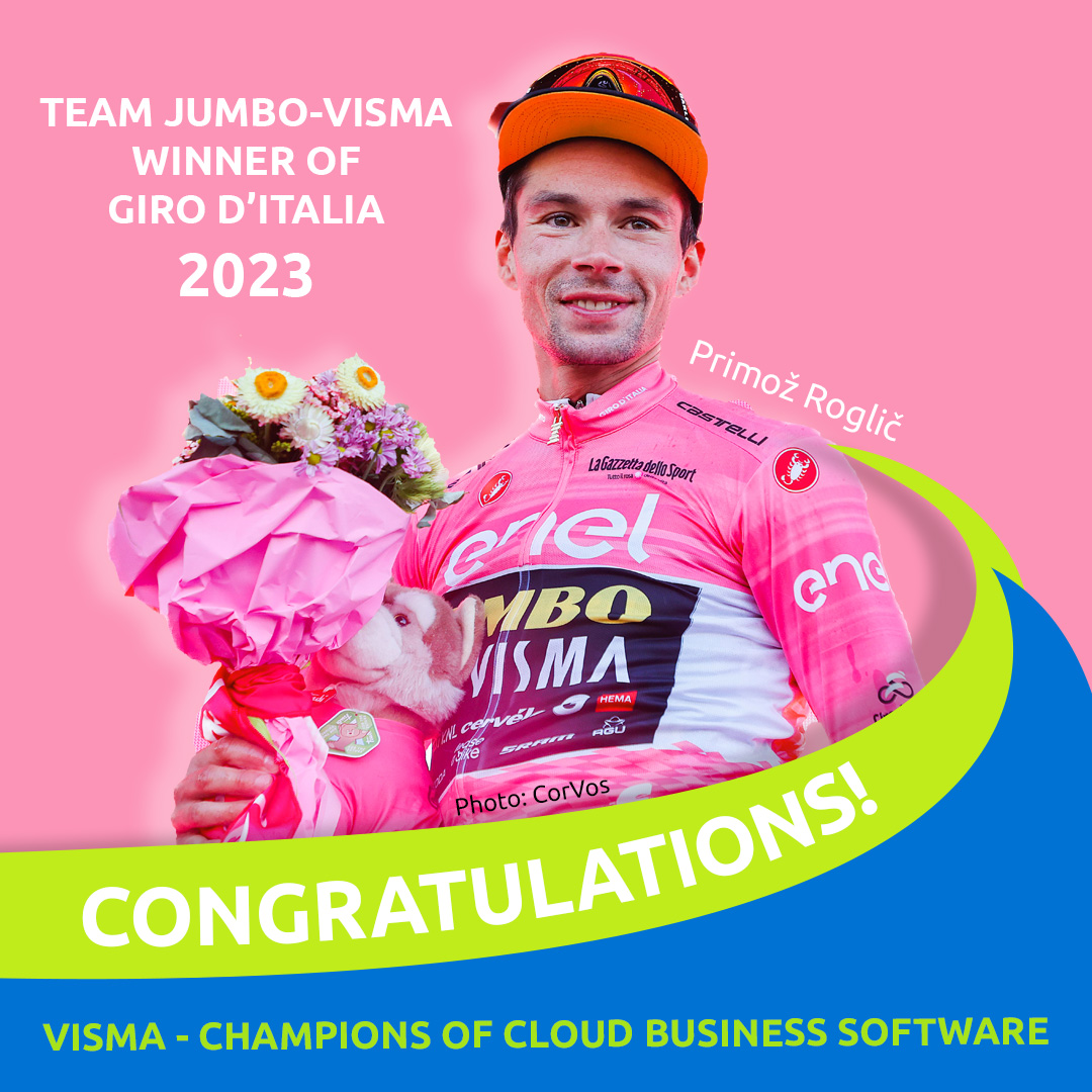 🚴🎉 Riding into history! Huge kudos to @jumbovismaroad and Primoz Roglic for their remarkable first-ever Giro d’Italia Grand Classification win. Dreams do come true with passion, perseverance, and pedal power! 🏆💗 #GirodItalia #ChampionsOfTheRoad #ChampionsOfCloudSoftware